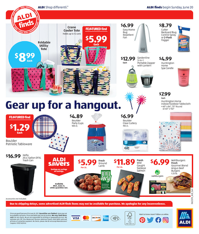 Aldi Finds Sneak Peek back of sales flyer