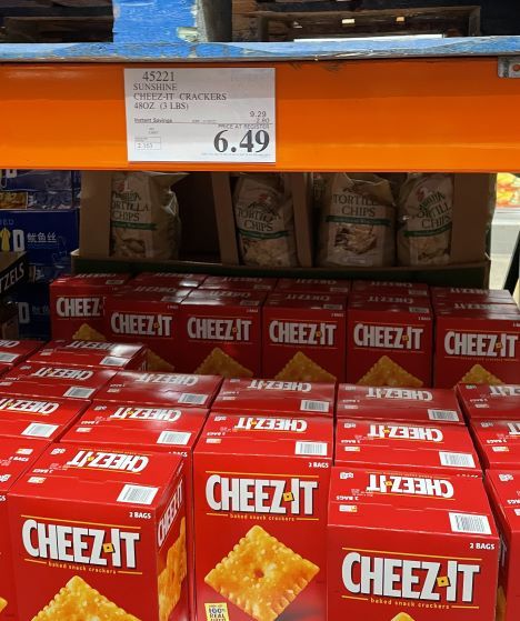 CheezIt Crackers at Costco 