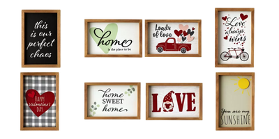 Huntington Home, Valentine's Day Reversible Box Sign $3.99 ea.