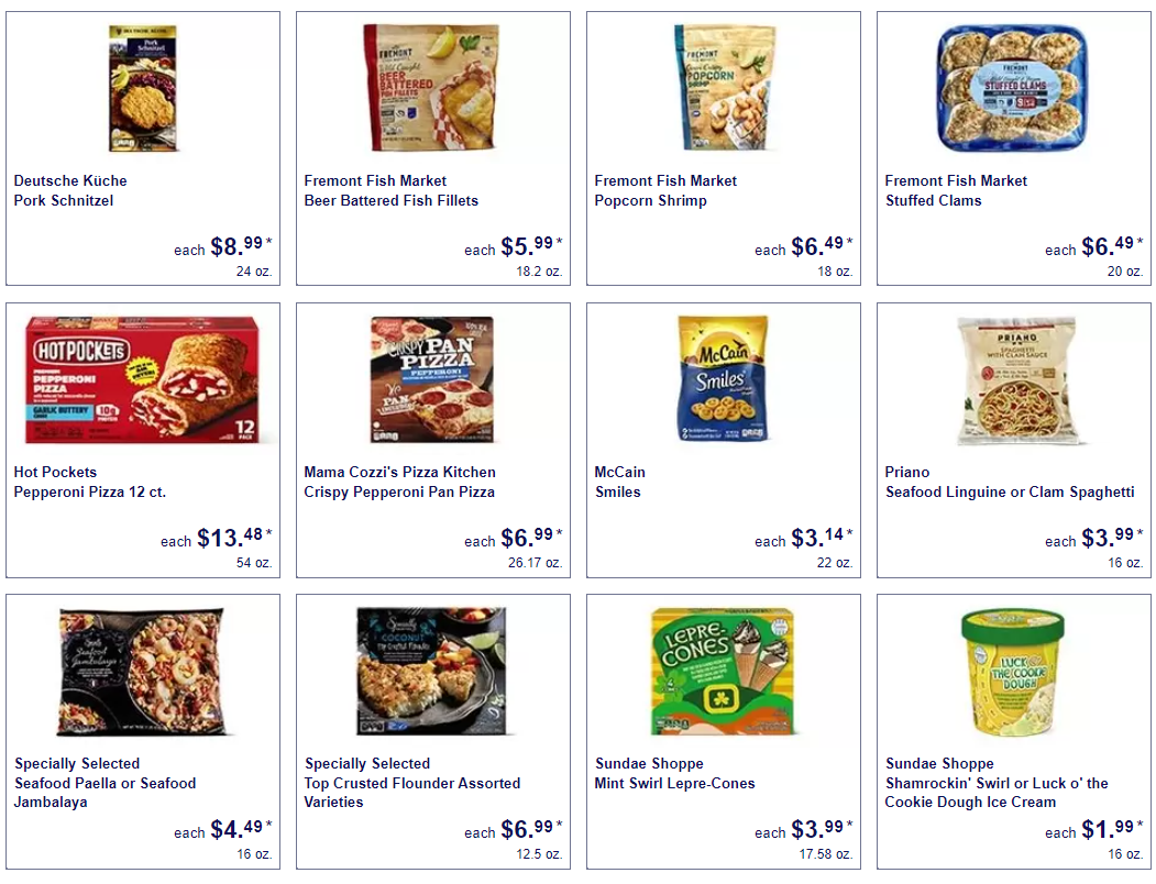 Frozen Foods at Aldi