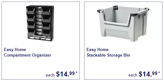 Home Improvement storage bins - Aldi