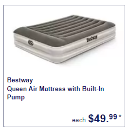 Air mattress with built-in pump - Aldi