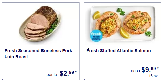 Boneless Pork Loin Roast & Atlantic Salmon