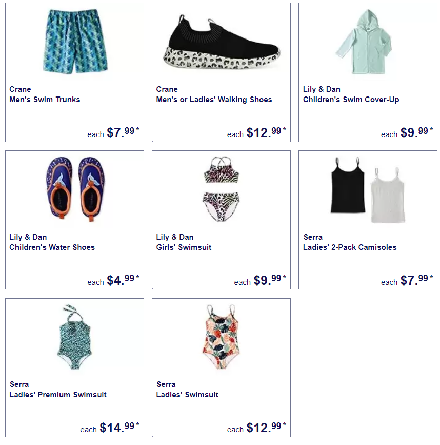 Women's swimsuits, children's water shoes