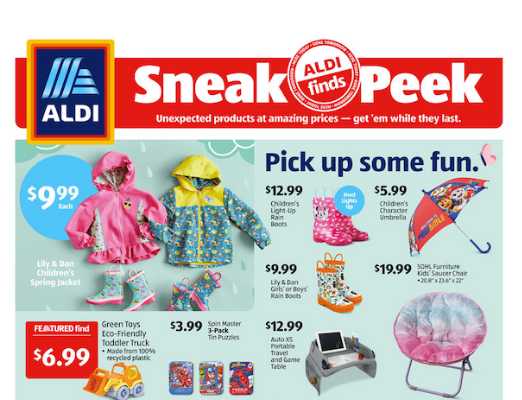 Rainy Days are Here: Aldi Finds Sneak Peek for April 11