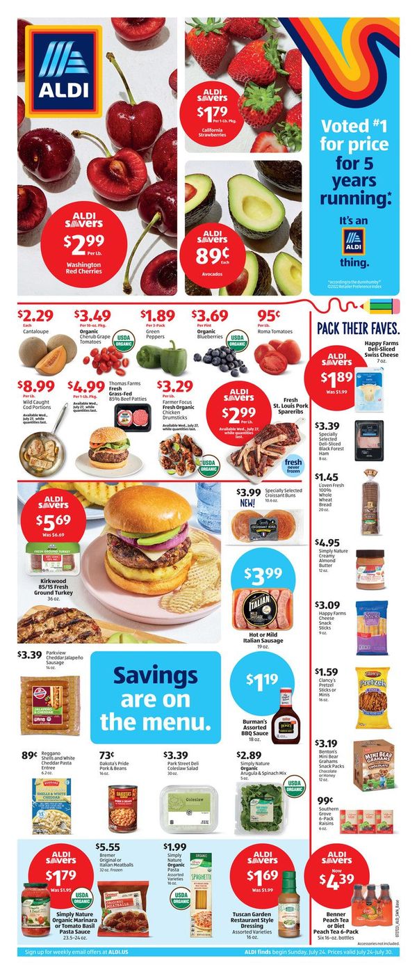 Aldi Sales Flyer for the Week of July 24